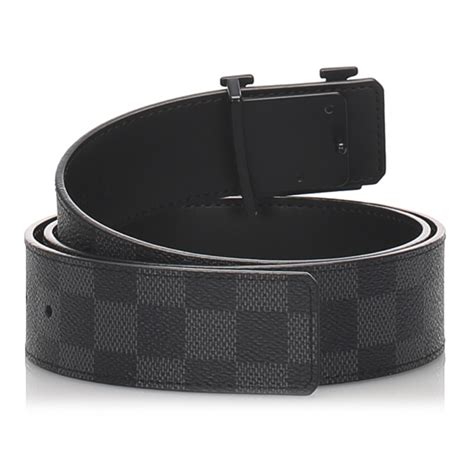 louis vuitton belt initiales damier graphite black grey|louis vuitton belt sizes chart.